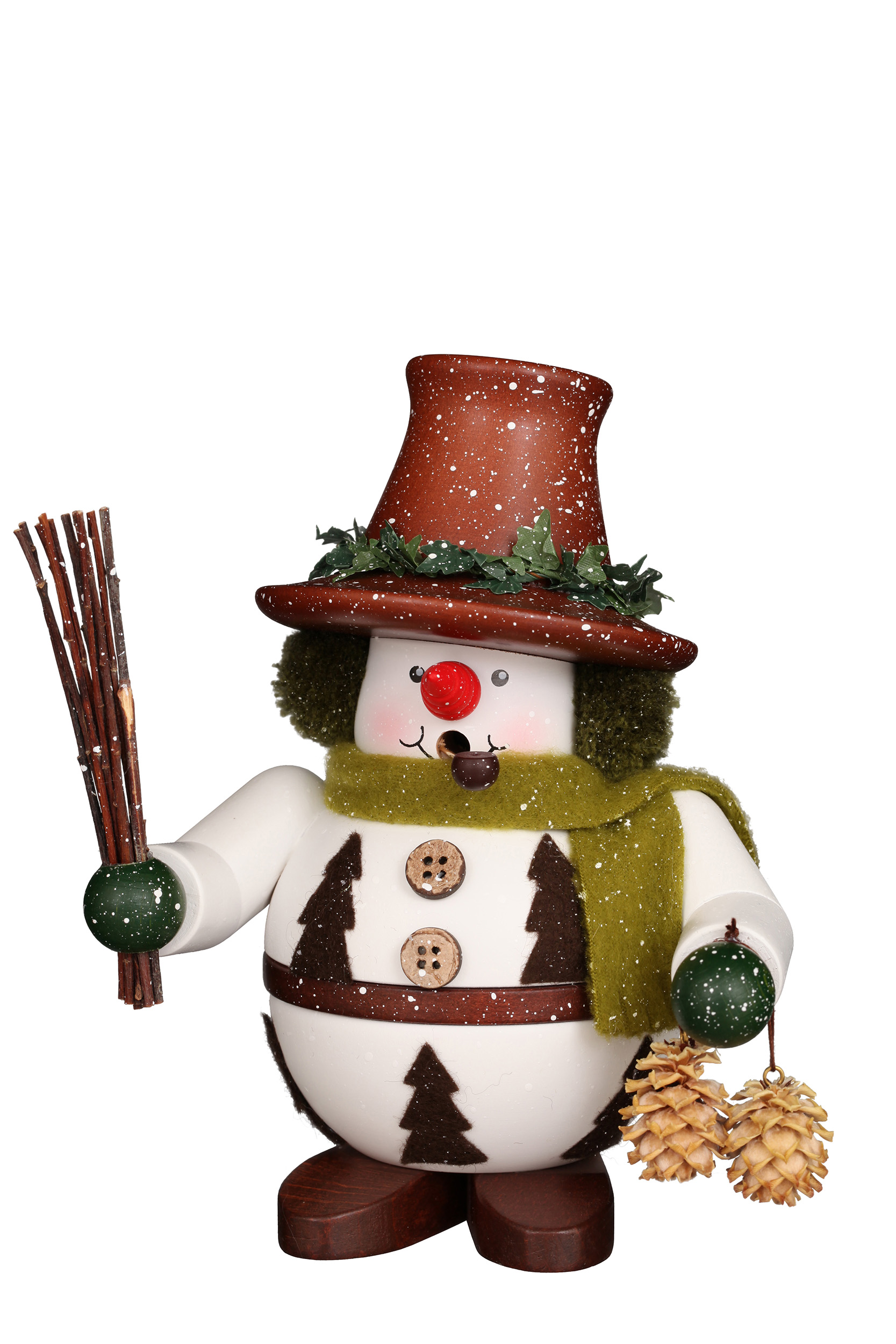Schneemann mit Zapfen Schneemann mit Zapfen