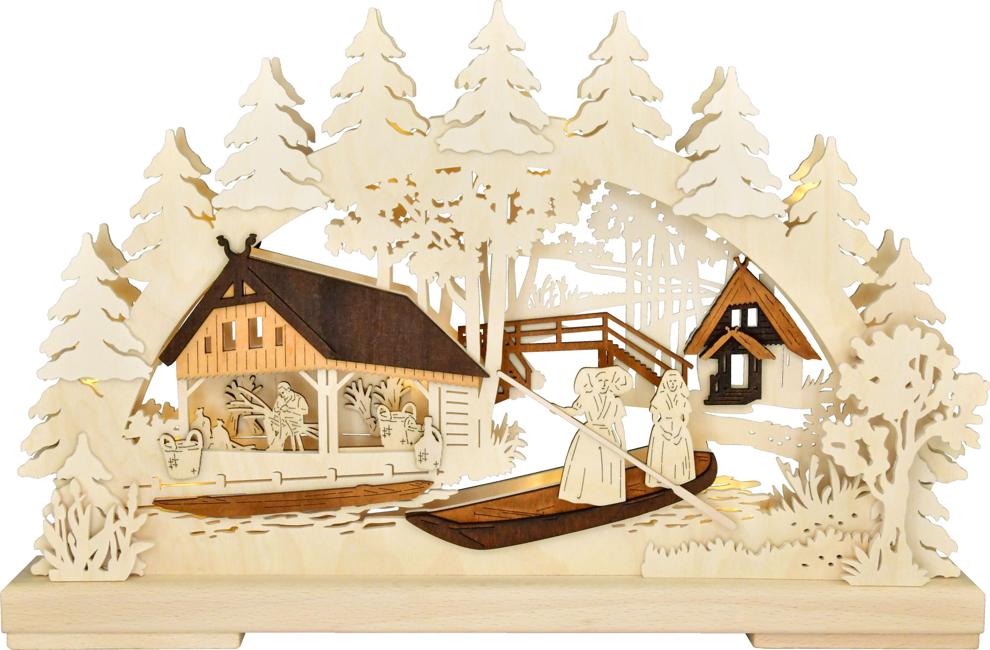 3D-Schwibbogen kl., Kleinod im Spreewald 3D-Schwibbogen kl., Kleinod im Spreewald