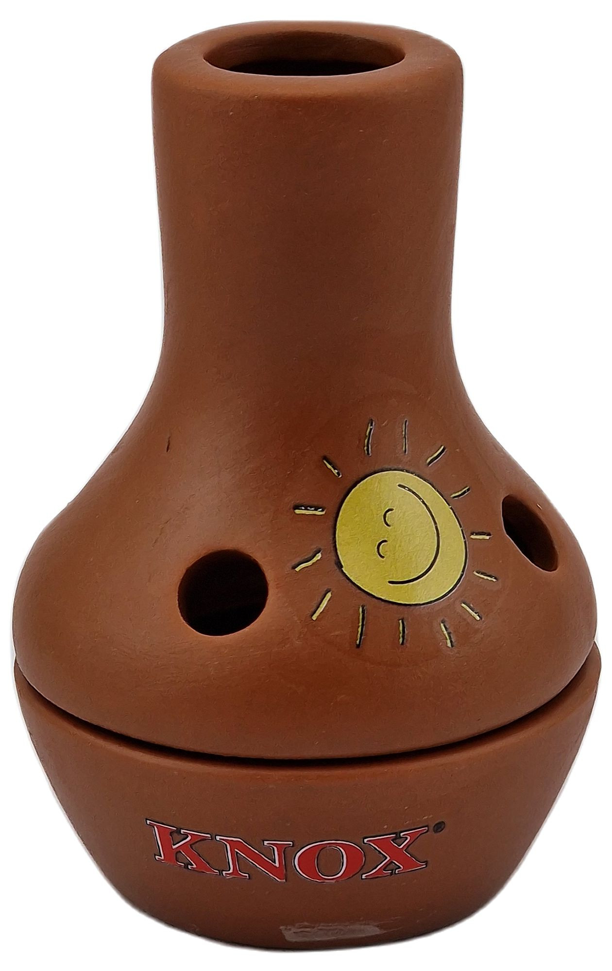 KNOX-Feuertopf aus Terracotta, Sonne und Mücken, 6x6x9 cm KNOX-Feuertopf aus Terracotta, Sonne und Mücken, 6x6x9 cm