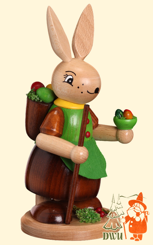 Hase, mit Roller, bunt