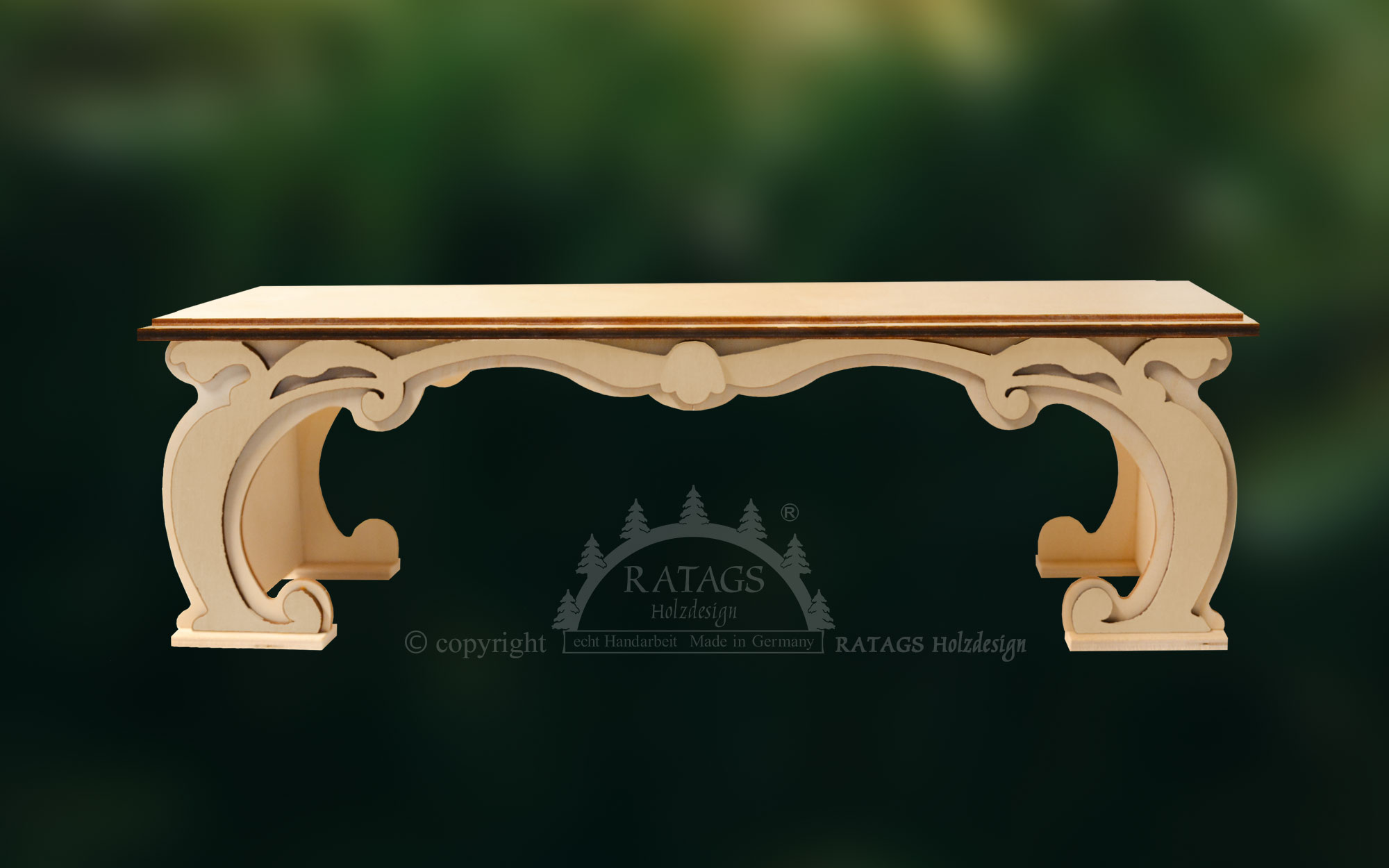 Ornament-Konsole, klein, natur Ornament-Konsole, klein, natur