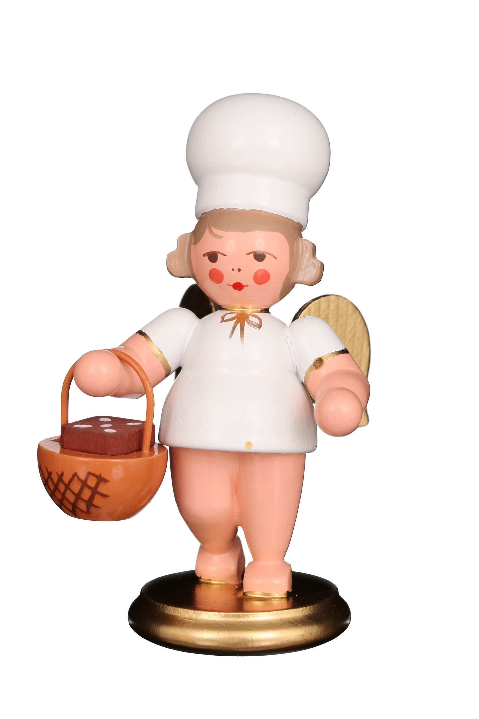 Figur, Bäckerengel mit Körbchen Figur, Bäckerengel mit Körbchen
