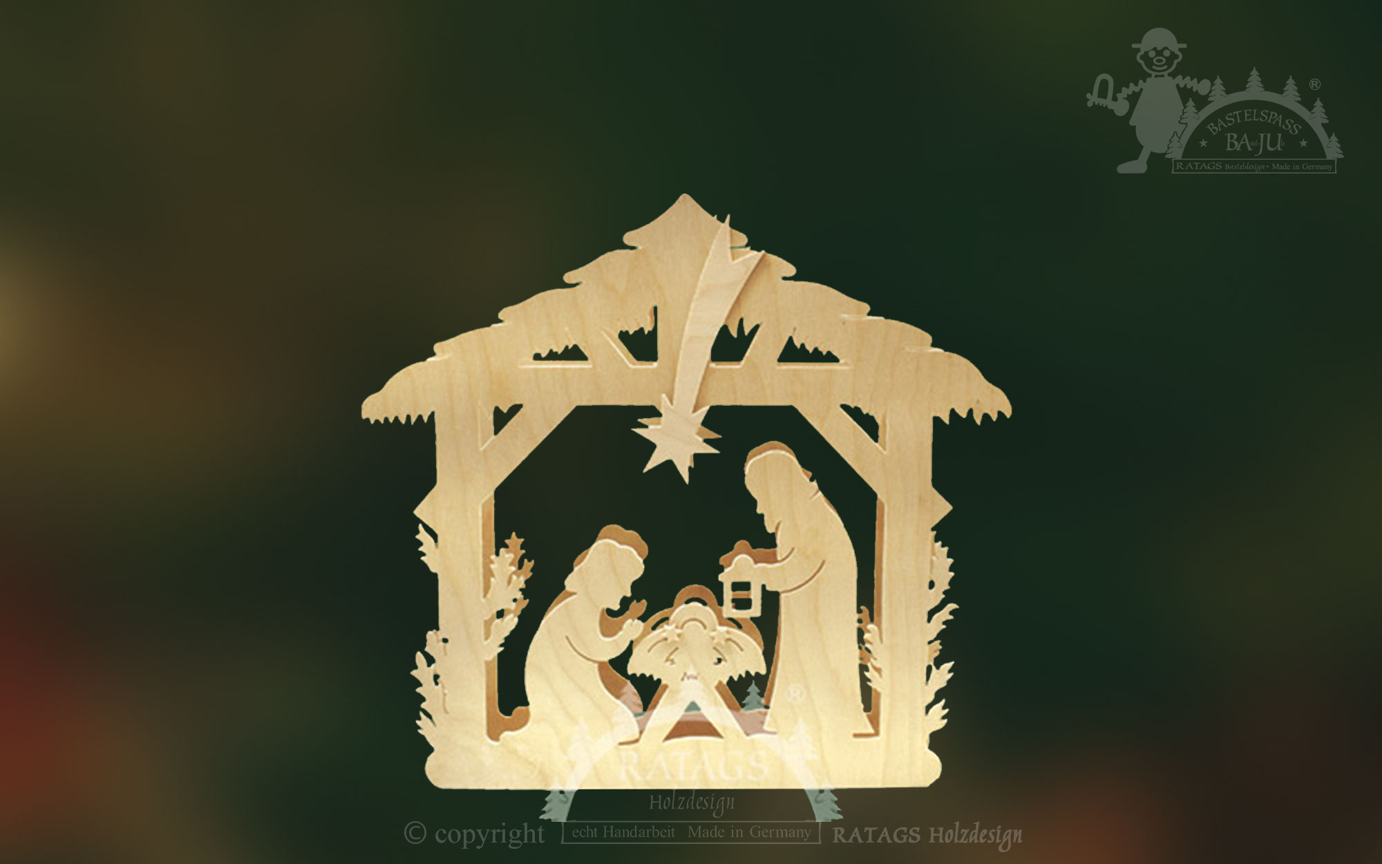 Fensterbild, beleuchtet, zum Basteln, Geburt Christi, zum Aussägen Fensterbild, beleuchtet, zum Basteln, Geburt Christi, zum Aussägen