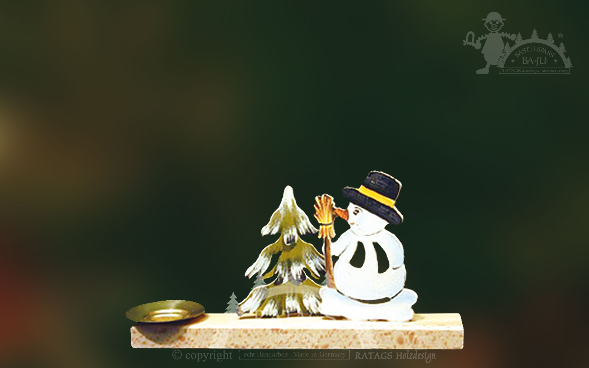 Kerzenhalter zum Basteln, Schneemann Kerzenhalter zum Basteln, Schneemann