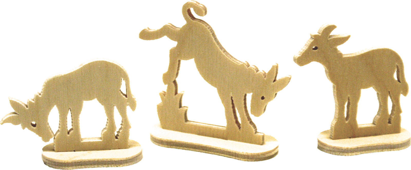 Steckfiguren zum Basteln, Eselset, klein Steckfiguren zum Basteln, Eselset, klein