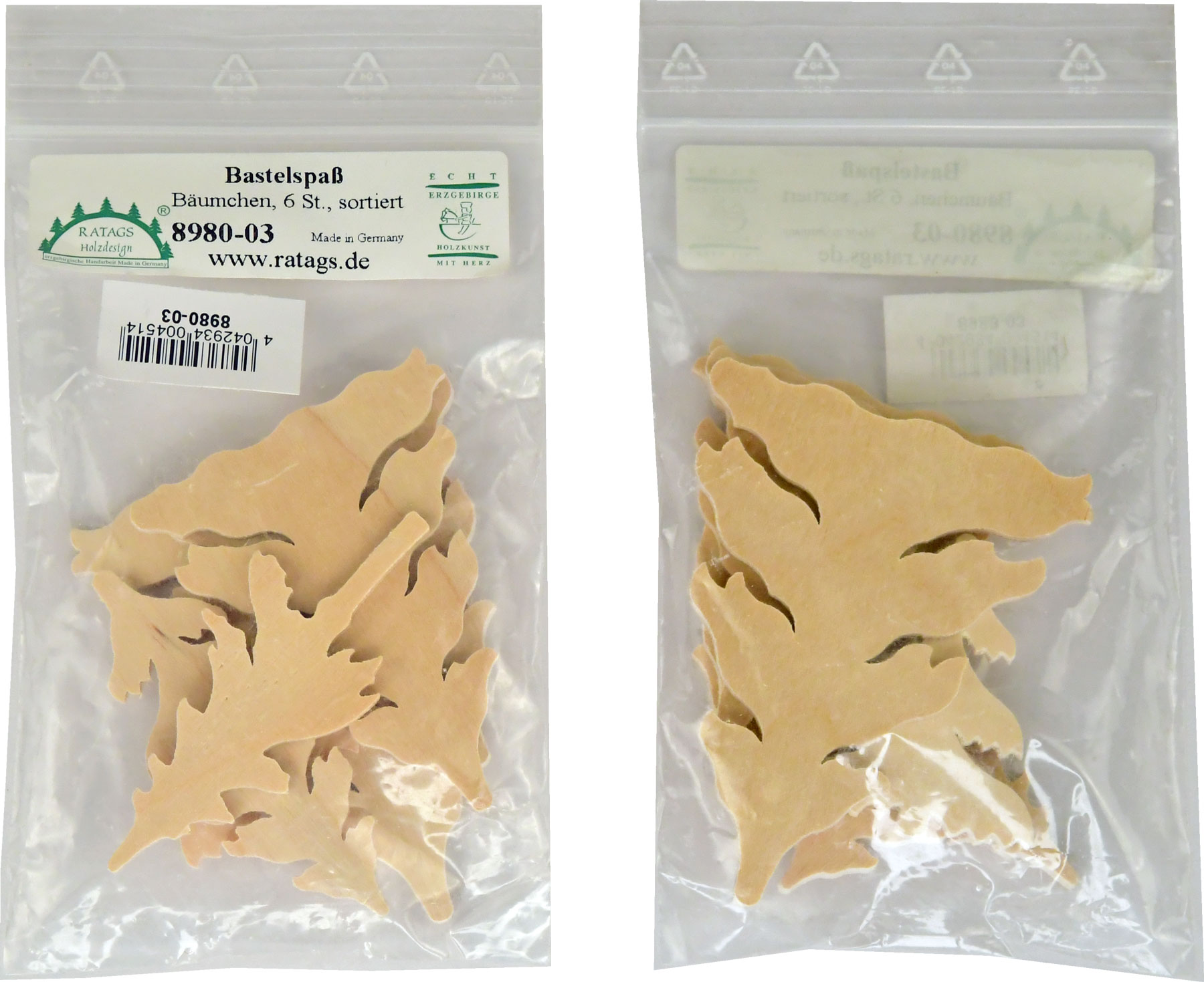 Bäumchen, 6er Set, sortiert Bäumchen, 6er Set, sortiert