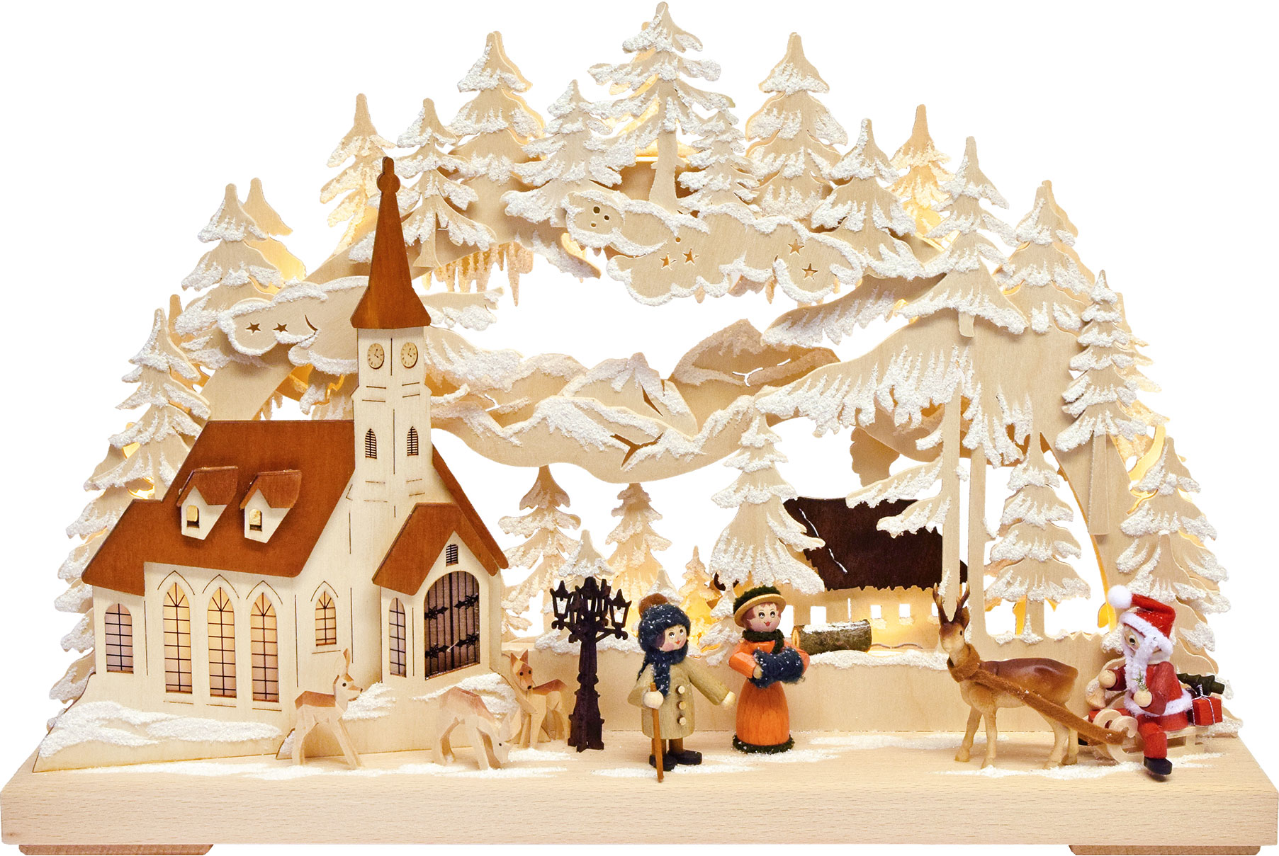 3D-Schwibbogen kl., Weihnachtsmorgen 3D-Schwibbogen kl., Weihnachtsmorgen