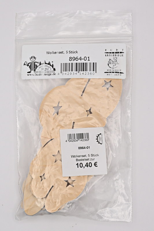 Wolkenset, 5 Stück Bastelset zur Bestückung Wolkenset, 5 Stück Bastelset zur Bestückung