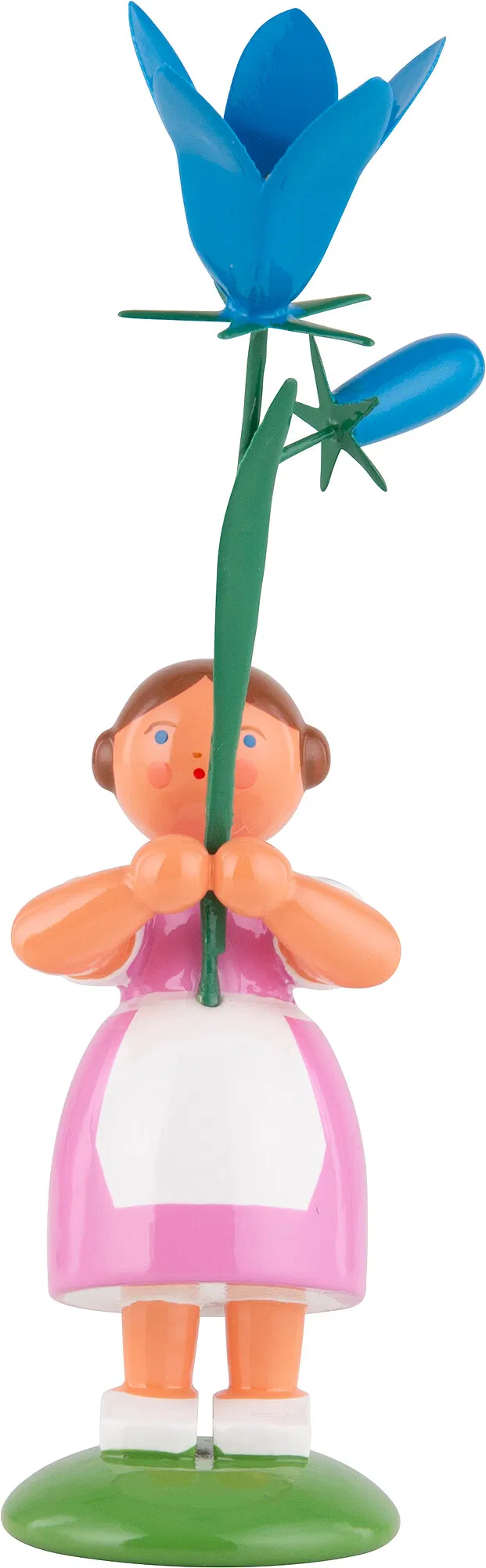 Mädchen mit  Glockenblume mit Knospe