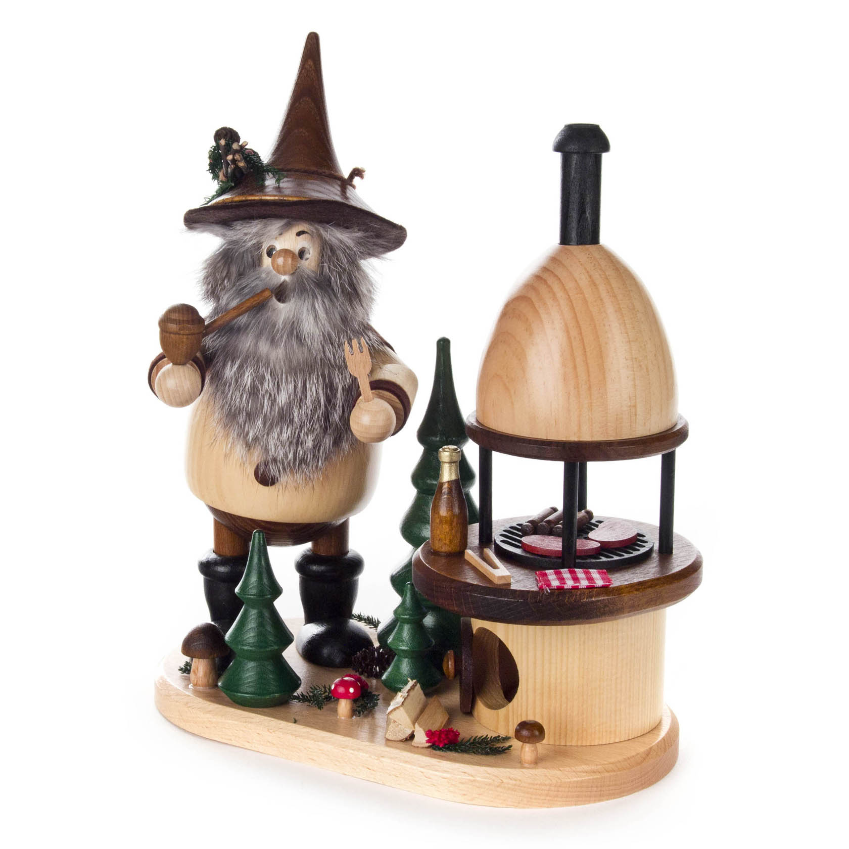 Räuchermann, Wichtel am Grillofen Fröhliche Wichtel, Größe ca. 26 cm