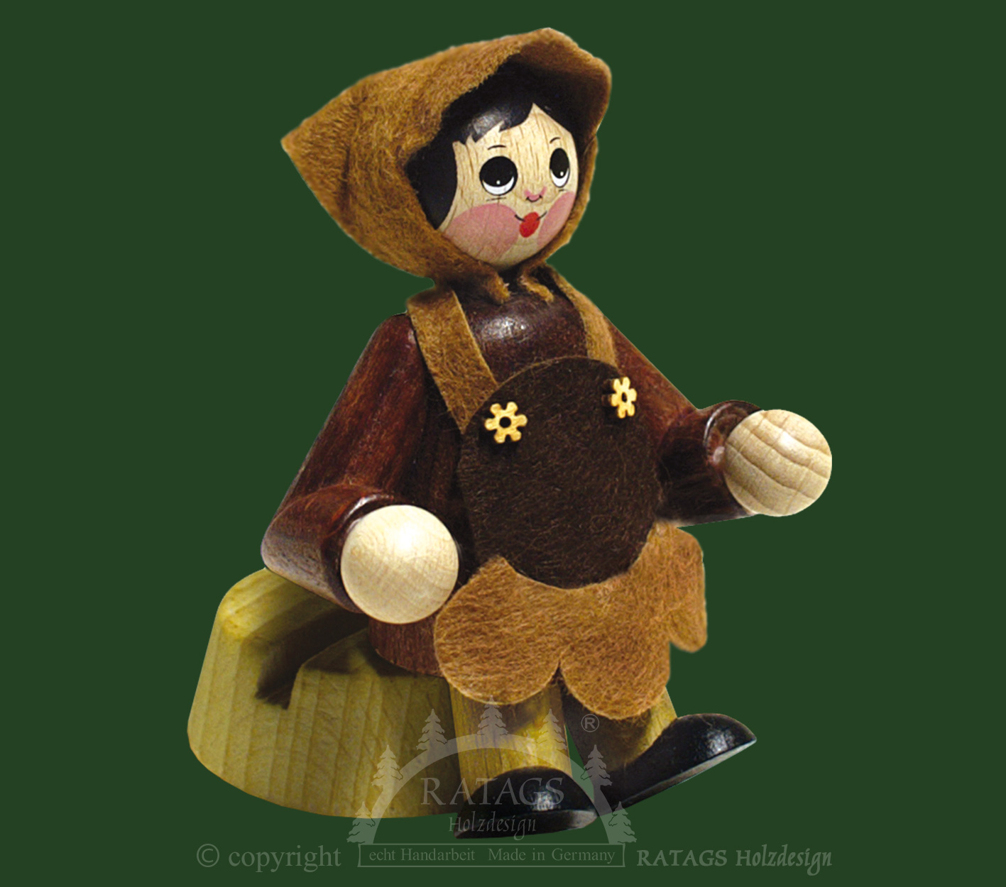Figur groß, Mädchen mit Kopftuch, sitzend, ohne Sockel Figur groß, Mädchen mit Kopftuch, sitzend, ohne Sockel