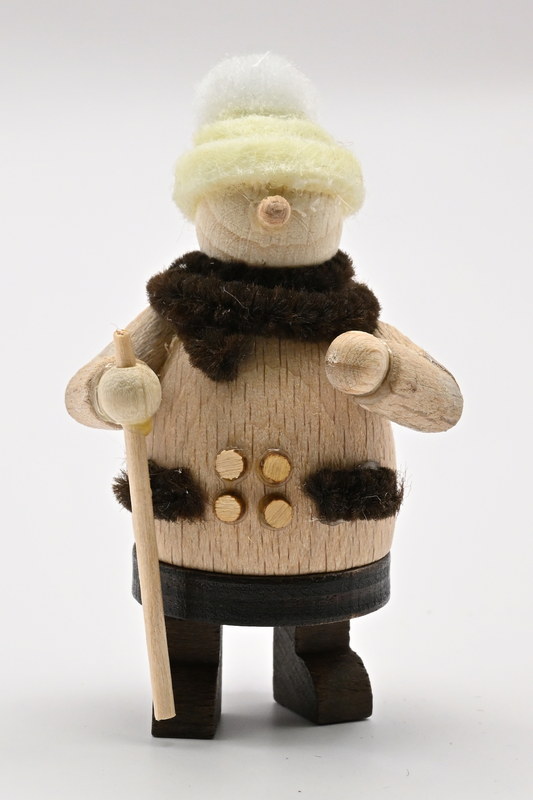 Molli Spaziergängerin, weiße Wollmütze H 7 cm