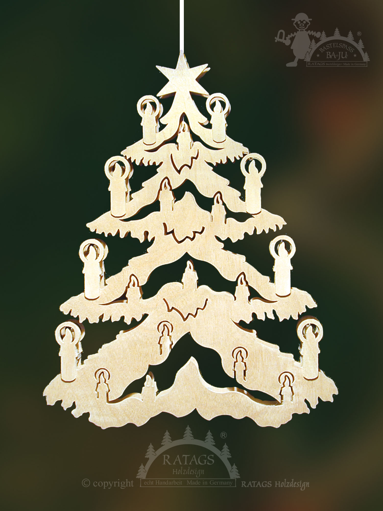 Fensterbild, beleuchtet, zum Basteln, Tannenbaum, Selbstmontage Fensterbild, beleuchtet, zum Basteln, Tannenbaum, Selbstmontage