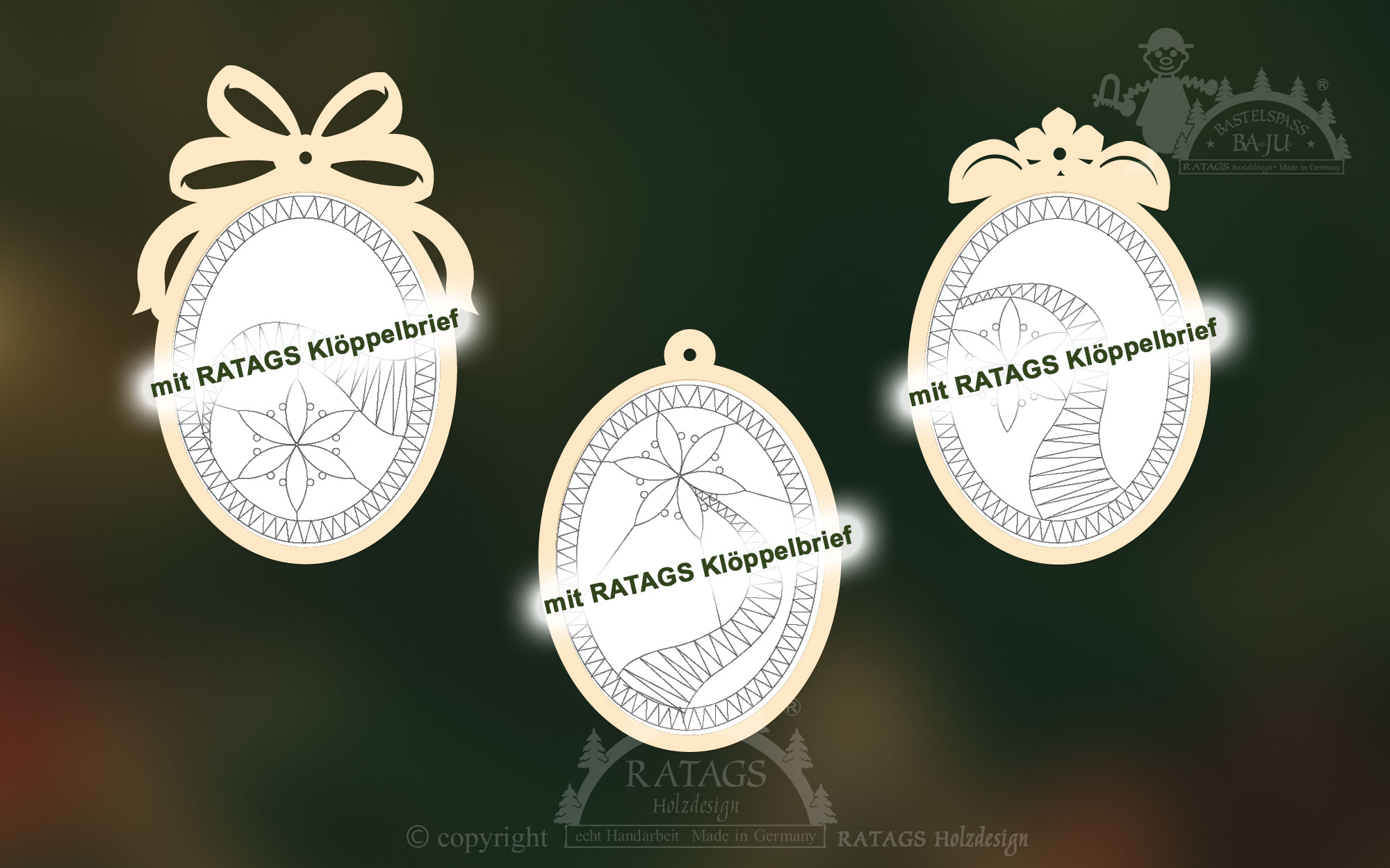 6 Klöppelrahmen, Eier zum Anhängen mit 3 RATAGS Klöppelbriefen 6 Klöppelrahmen, Eier zum Anhängen mit 3 RATAGS Klöppelbriefen