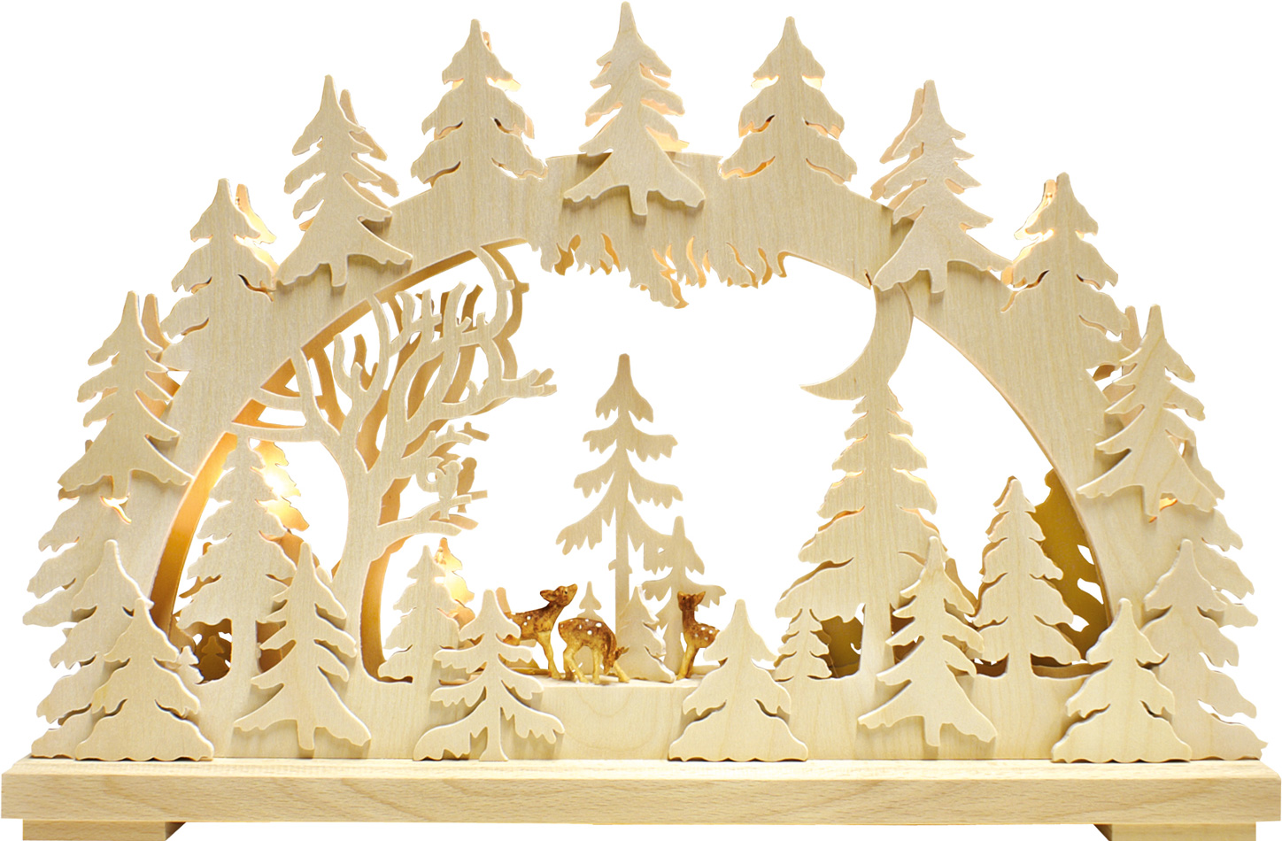 Schwibbogen klein, Rehe in der Abenddämmerung Schwibbogen klein, Rehe in der Abenddämmerung