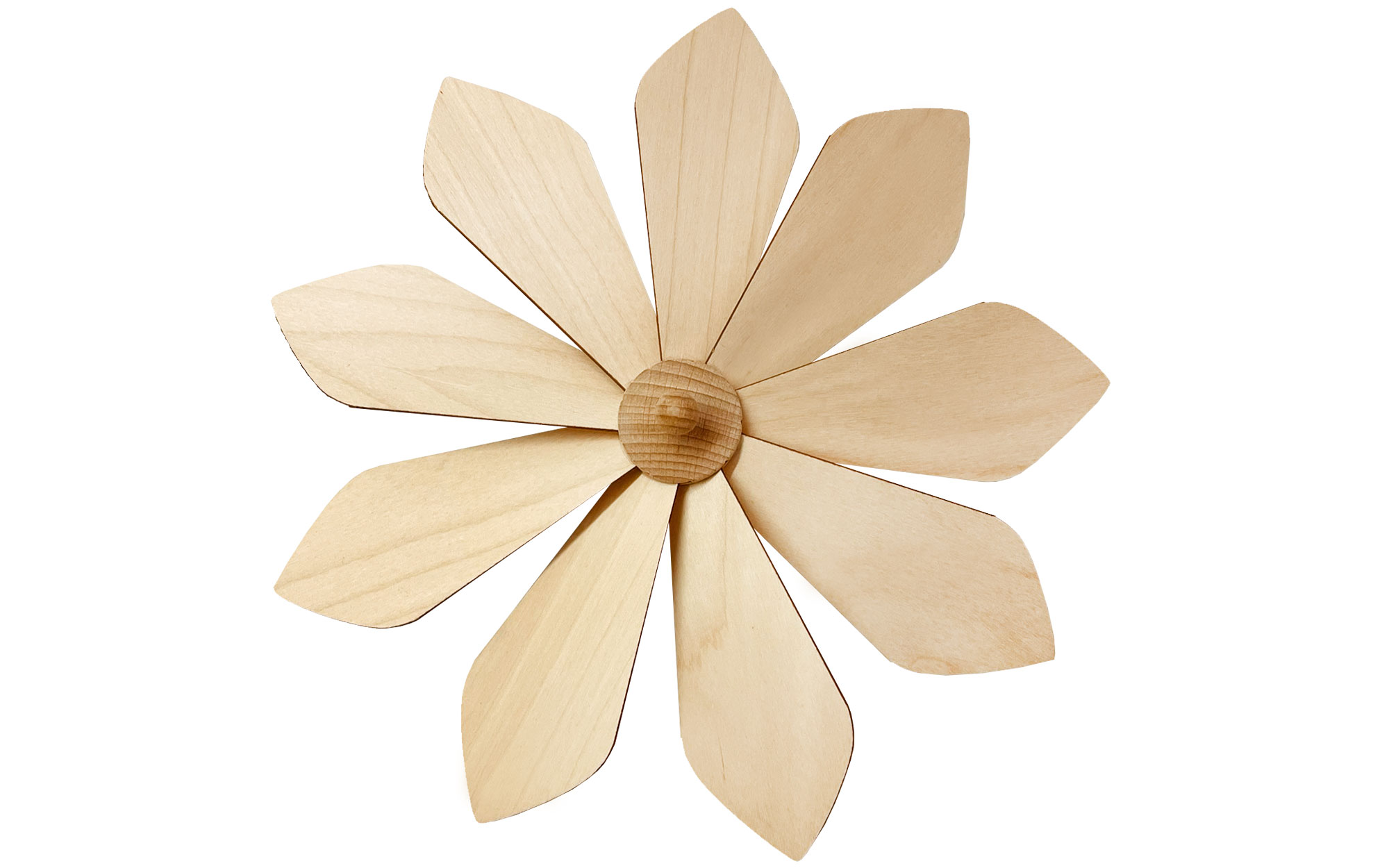 Flügelrad Blüte, gelasert, 20 cm Flügelrad Blüte, gelasert, 20 cm