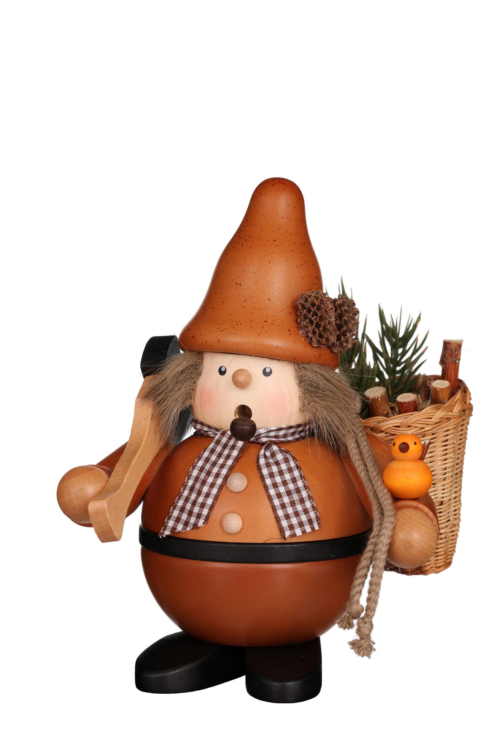 Räuchermann Holzsammler natur 18,0 cm