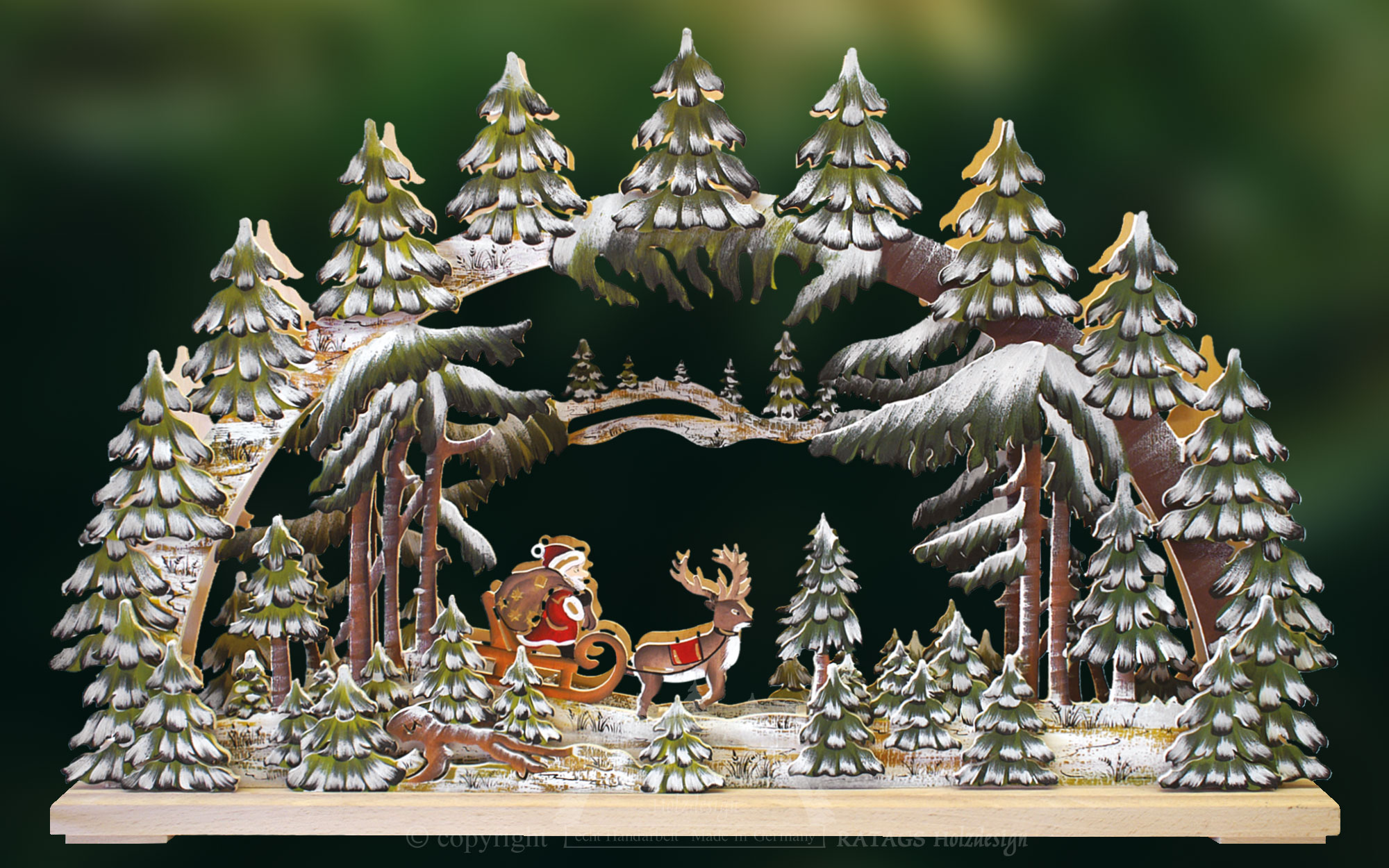 Schwibbogen gr., Weihnachtsnacht, handbemalt winterlich Schwibbogen gr., Weihnachtsnacht, handbemalt winterlich