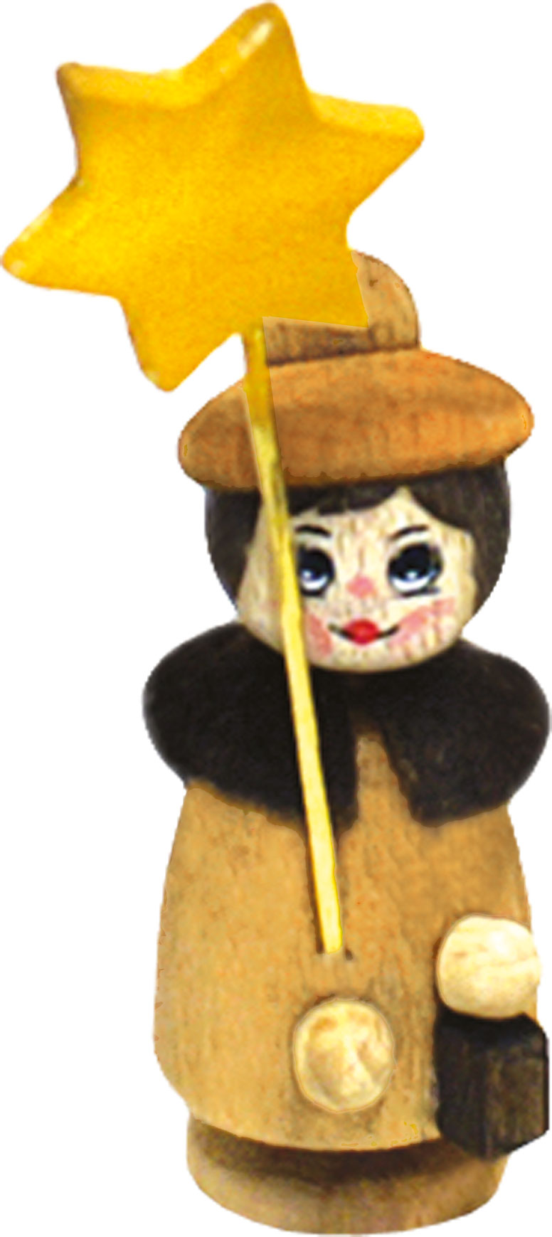 Figur, Kurrende mit Stab, braun Figur, Kurrende mit Stab, braun