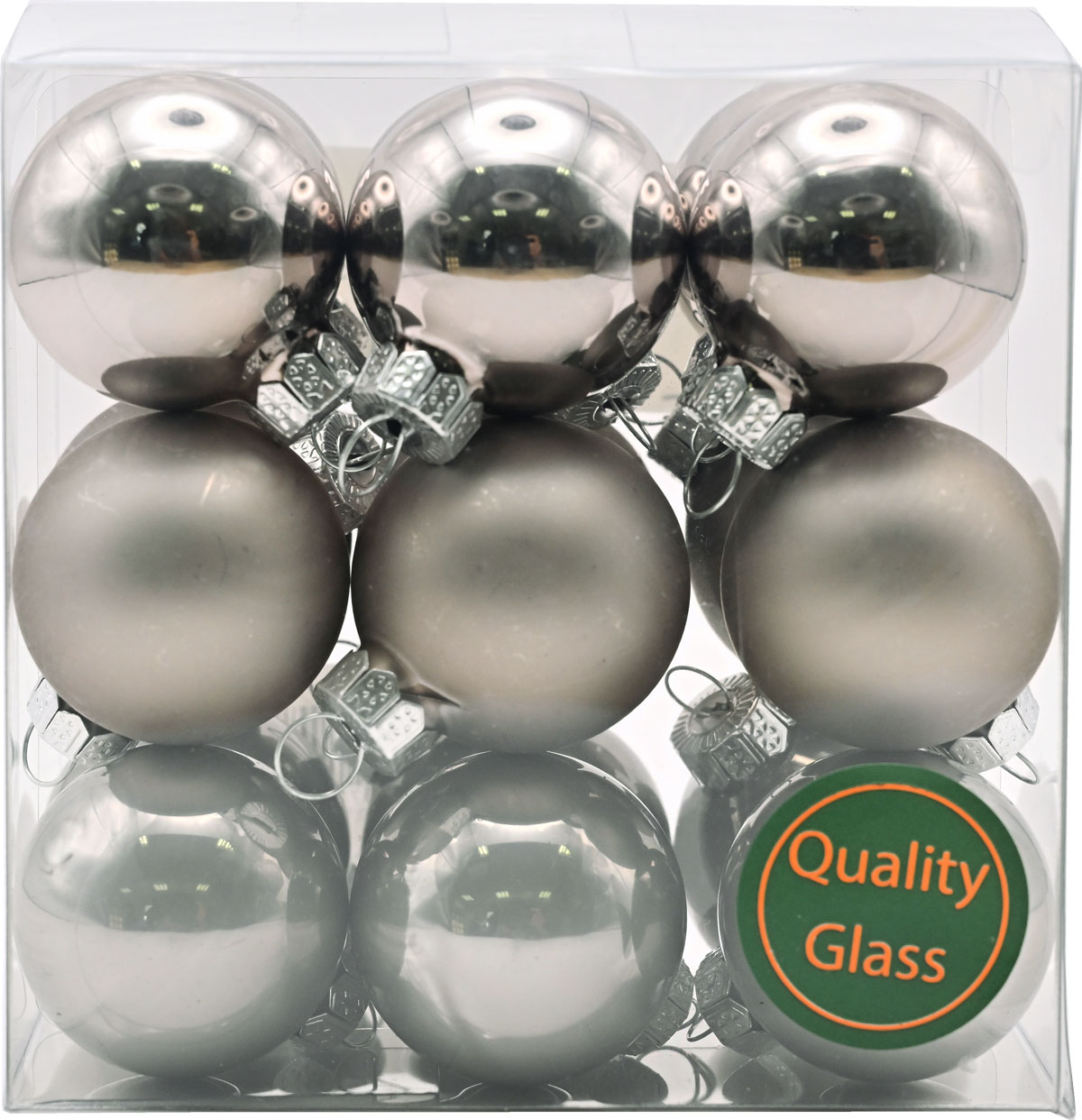 cb. 18 glassballs/cap titan grey