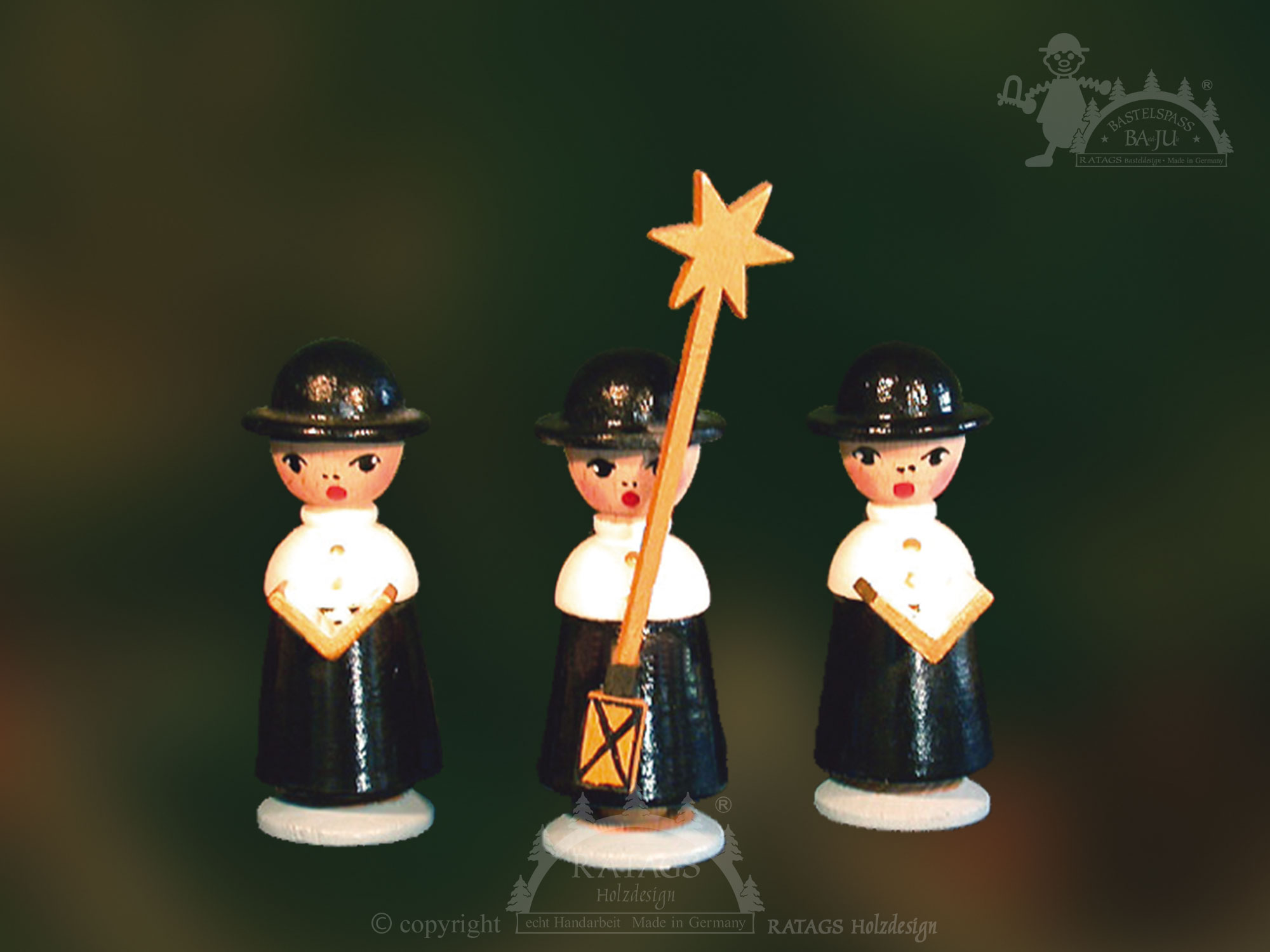 Figuren zum Basteln, 3er Set, Kurrende Figuren zum Basteln, 3er Set, Kurrende