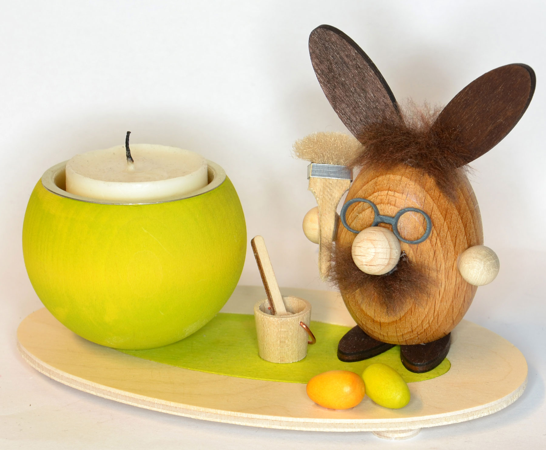 Tischschmuck Hase "Pinselschwinger" Teelicht