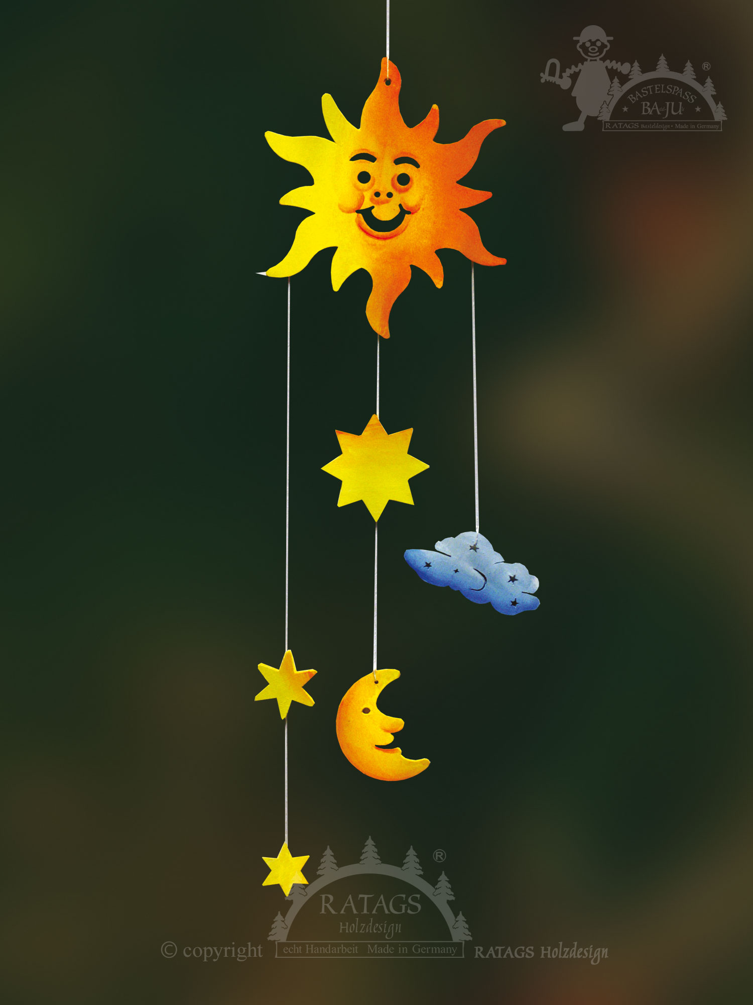 Windspiel zum Basteln, Sonne Windspiel zum Basteln, Sonne