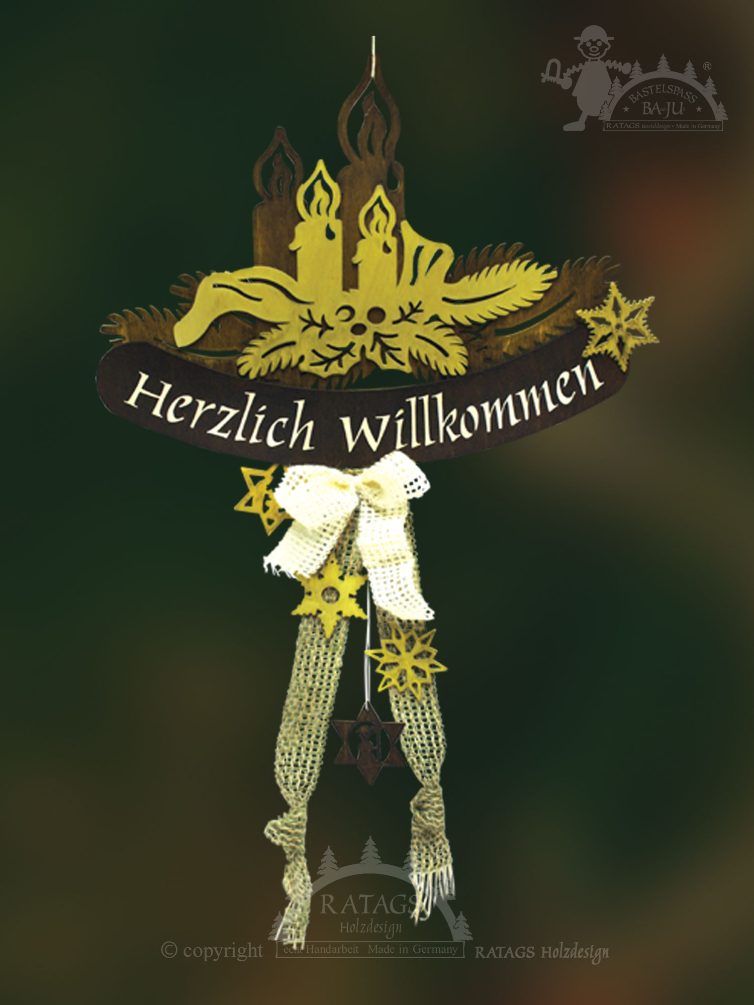 Türdekoration zum Basteln, Kerzen, ausgesägt, 8-teilig Türdekoration zum Basteln, Kerzen, ausgesägt, 8-teilig