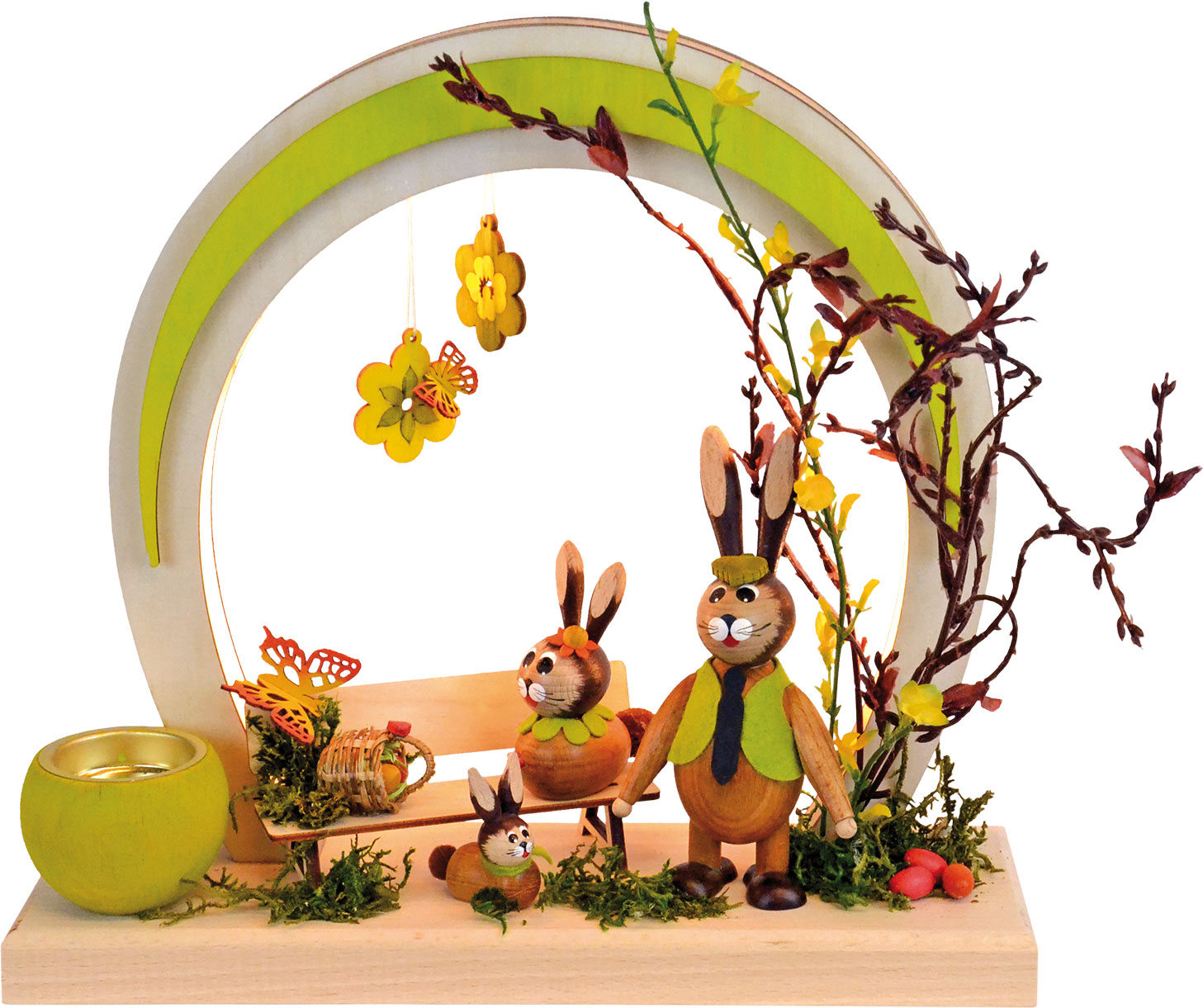 Romantikleuchte Ostern,LED,rund - grün, Romantikleuchte Ostern,LED,rund - grün,