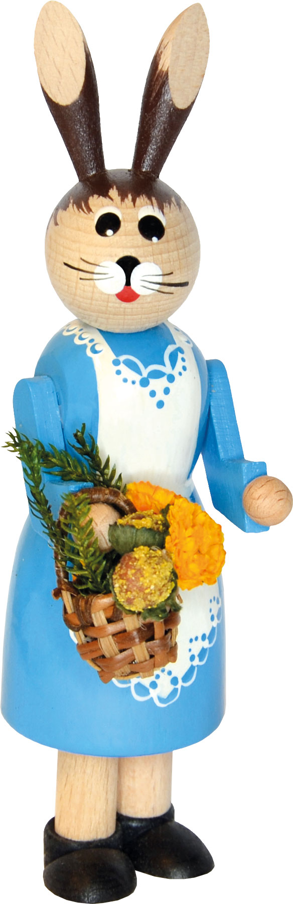 Osterhasenmädchen mit Korb, hellblau Osterhasenmädchen mit Korb, hellblau