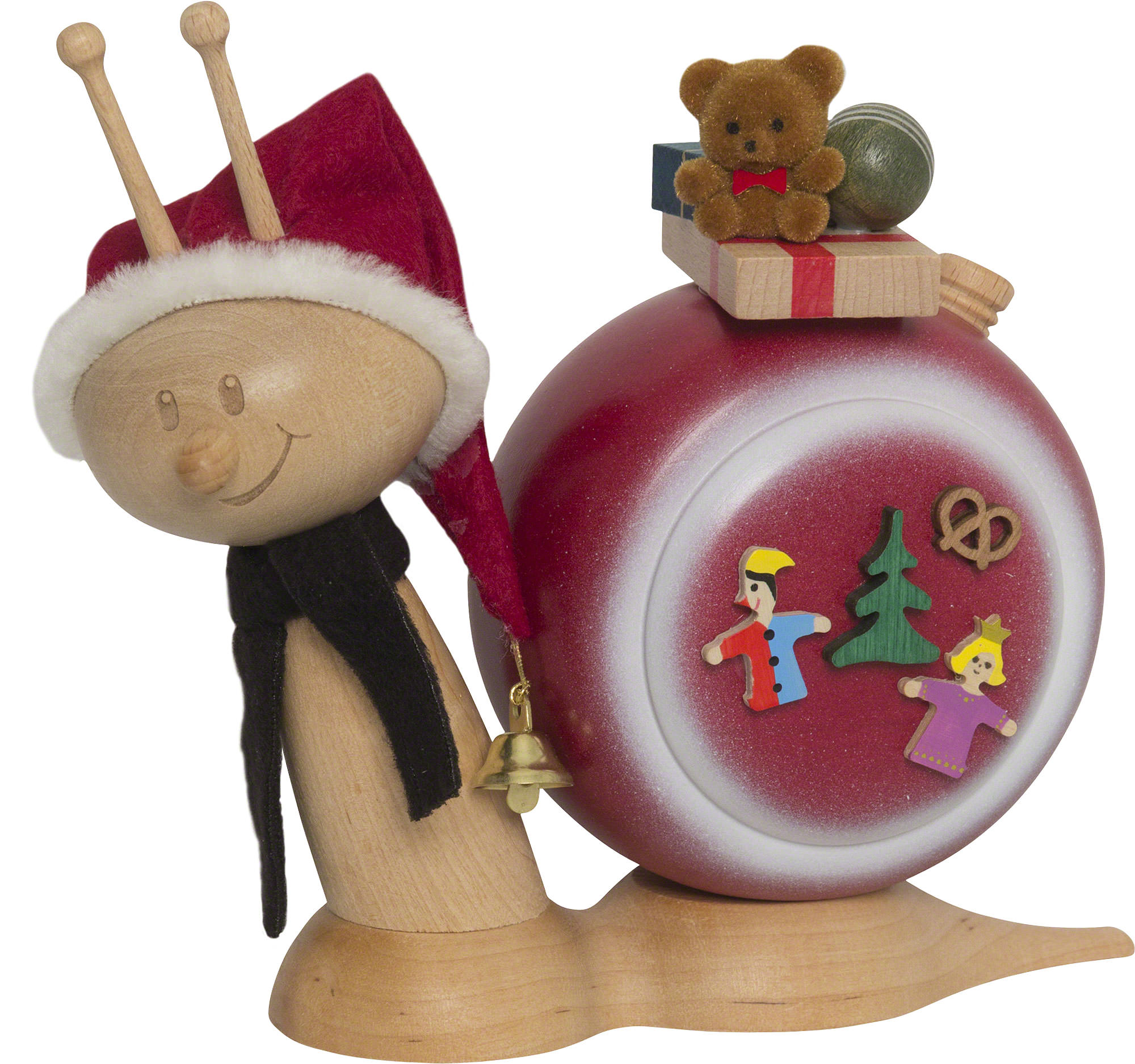 Rauchfigur Schnecke Sunny, Weihnachtssch ca. 16 cm