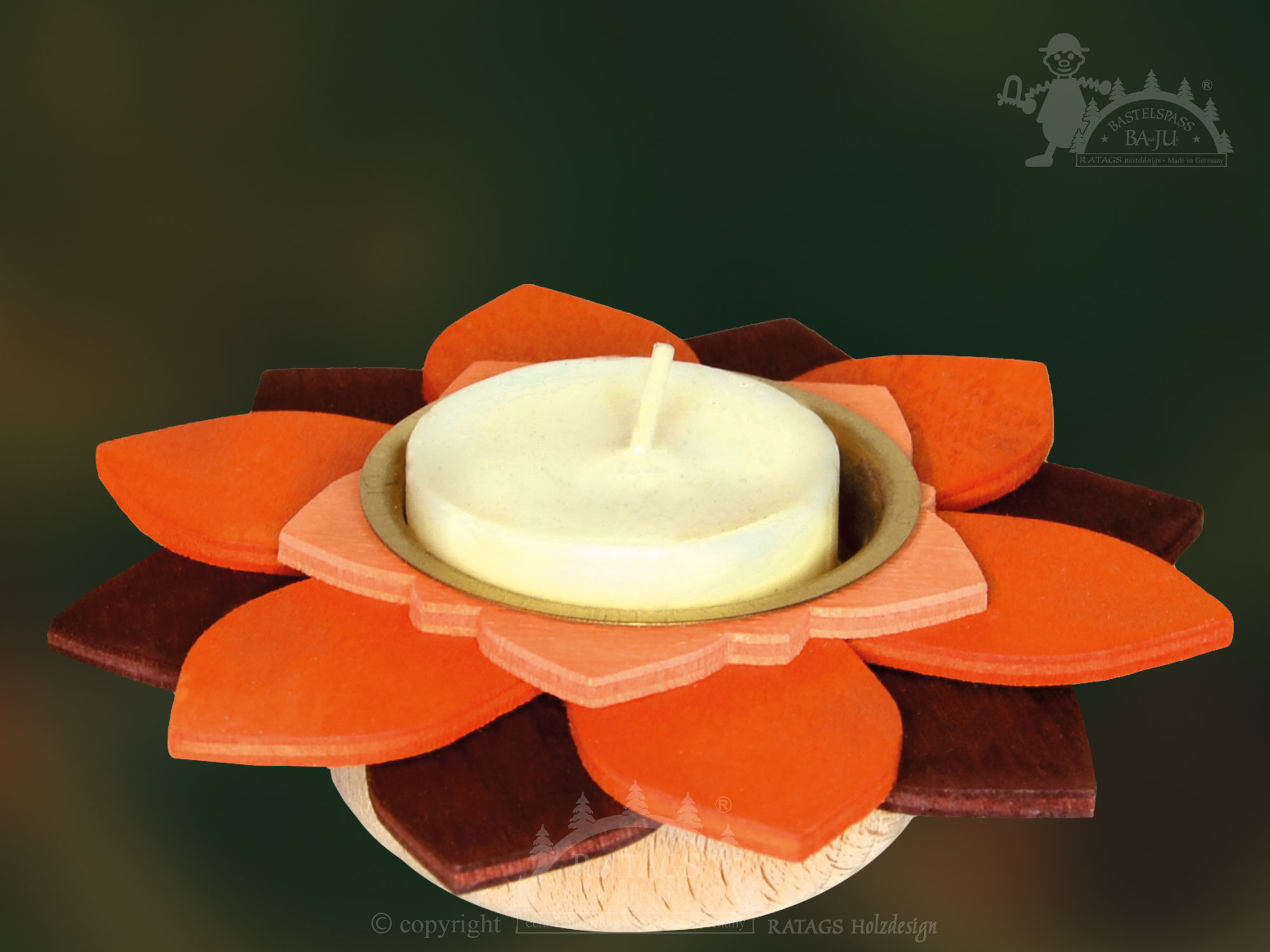 Teelichtblumen zum Basteln, 2er Set Teelichtblumen zum Basteln, 2er Set