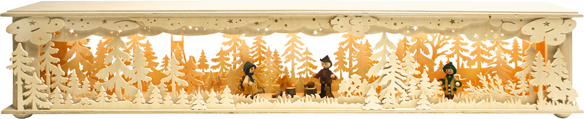 Raumleuchte gr., Wald/Hochsitz, 3 Figuren Raumleuchte gr., Wald/Hochsitz, 3 Figuren