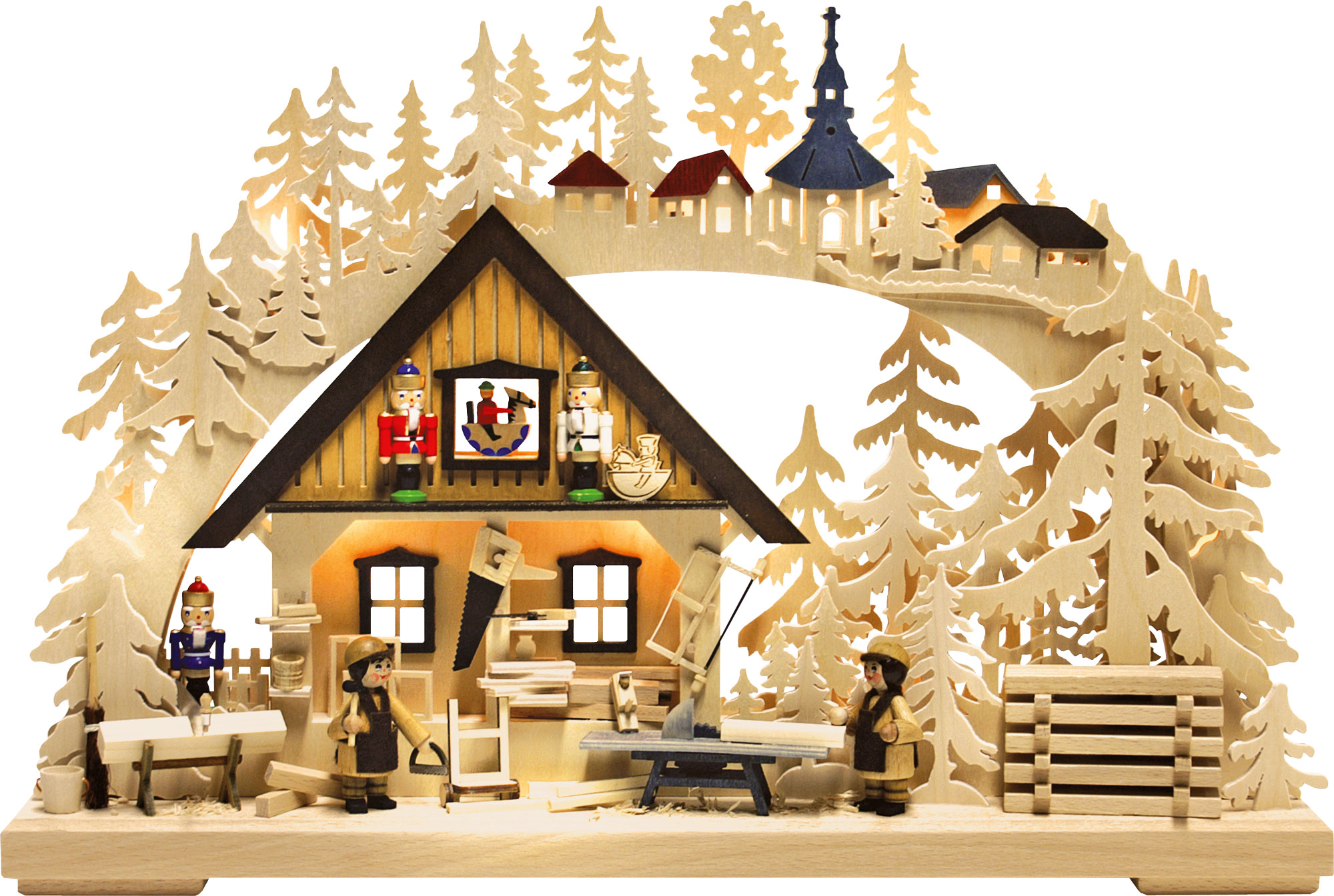 3D-Schwibbogen klein, Nußknackerwerkstatt 3D-Schwibbogen klein, Nußknackerwerkstatt