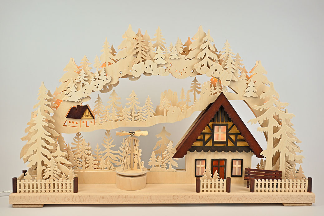 3D-Schwibbogen gr., Weihnacht im Erzgebi mit Pyramide, unbestückt 3D-Schwibbogen gr., Weihnacht im Erzgebi mit Pyramide, unbestückt