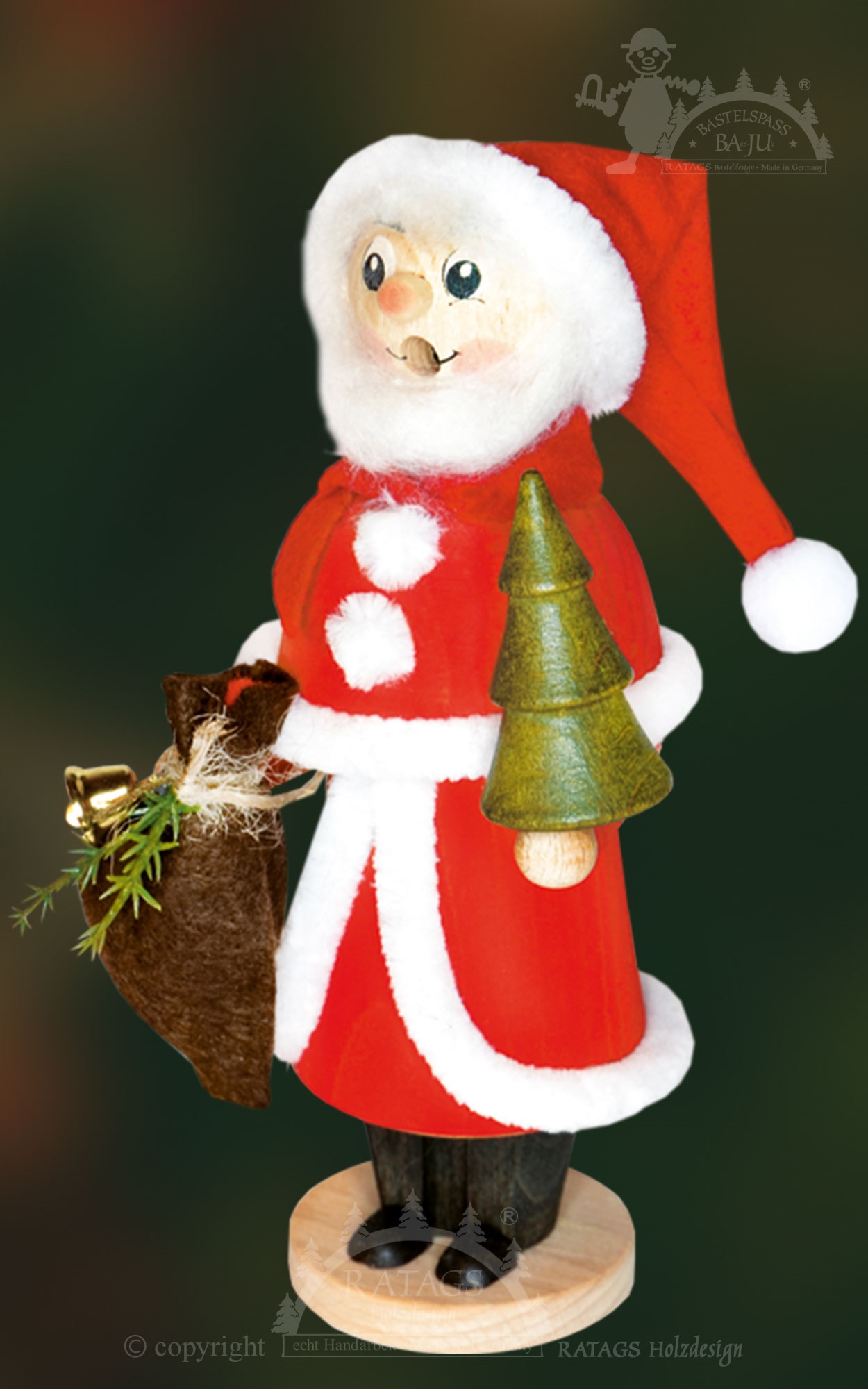 Räuchermännchen zum Basteln, Weihnachtsmann