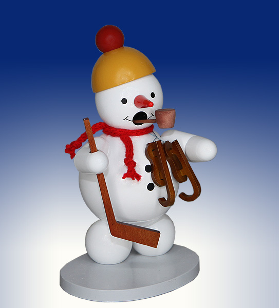 Räuchermann, Schneemann Schlittschuh