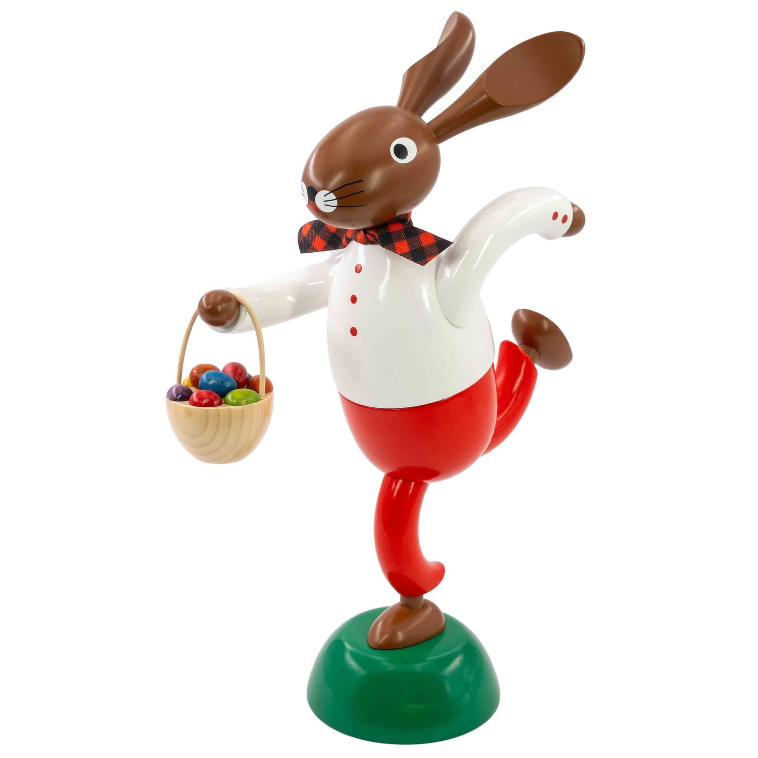 Osterhase Eierdieb mit Handkorb rot 35 cm Osterhase Eierdieb mit Handkorb rot 35 cm