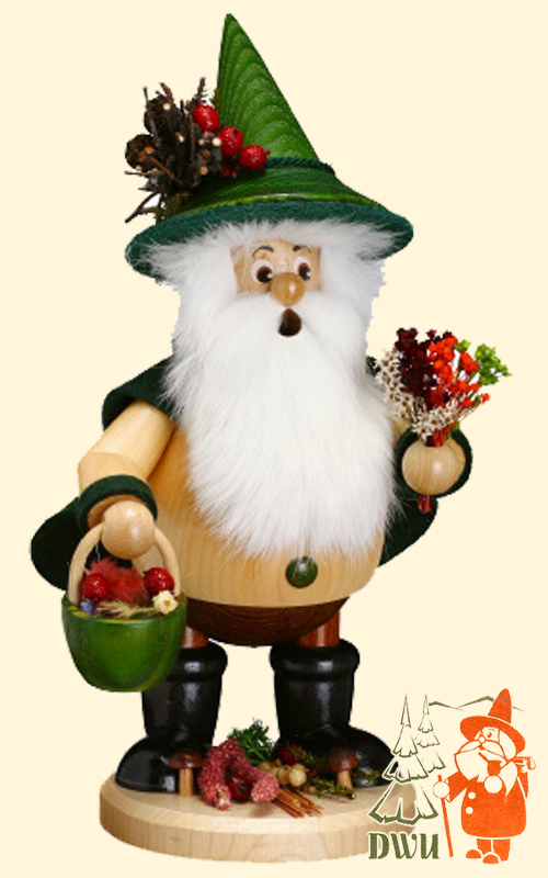 Räuchermann, Kräutersammler grün Räuchermann, Kräutersammler grün