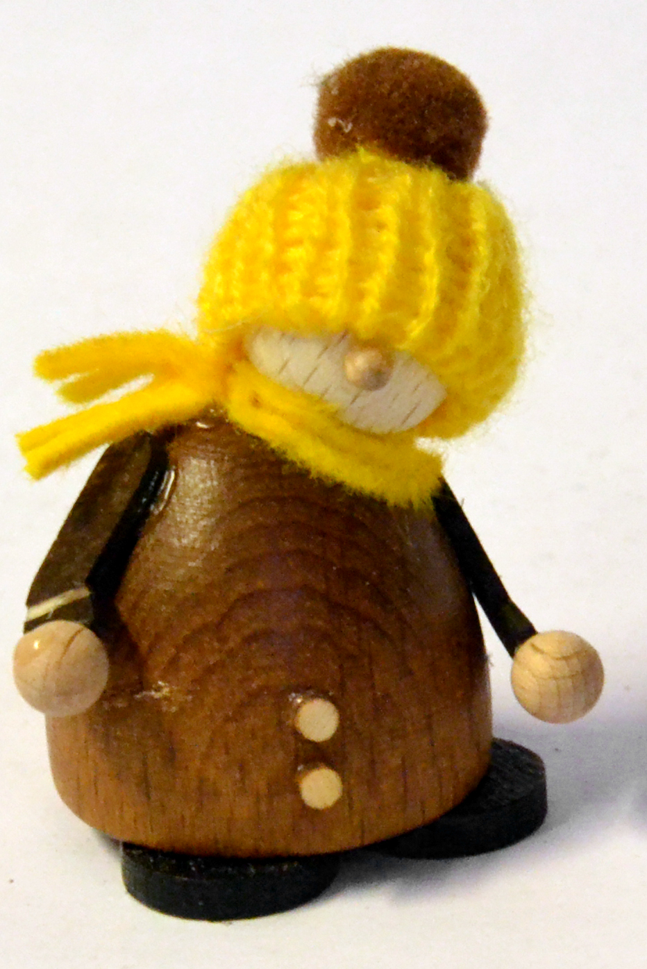 Figur, Molli Wiki, braun, gelbe Mütze Figur, Molli Wiki, braun, gelbe Mütze