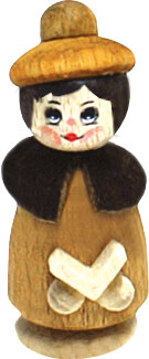 Figur, Kurrende mit Buch, braun Figur, Kurrende mit Buch, braun