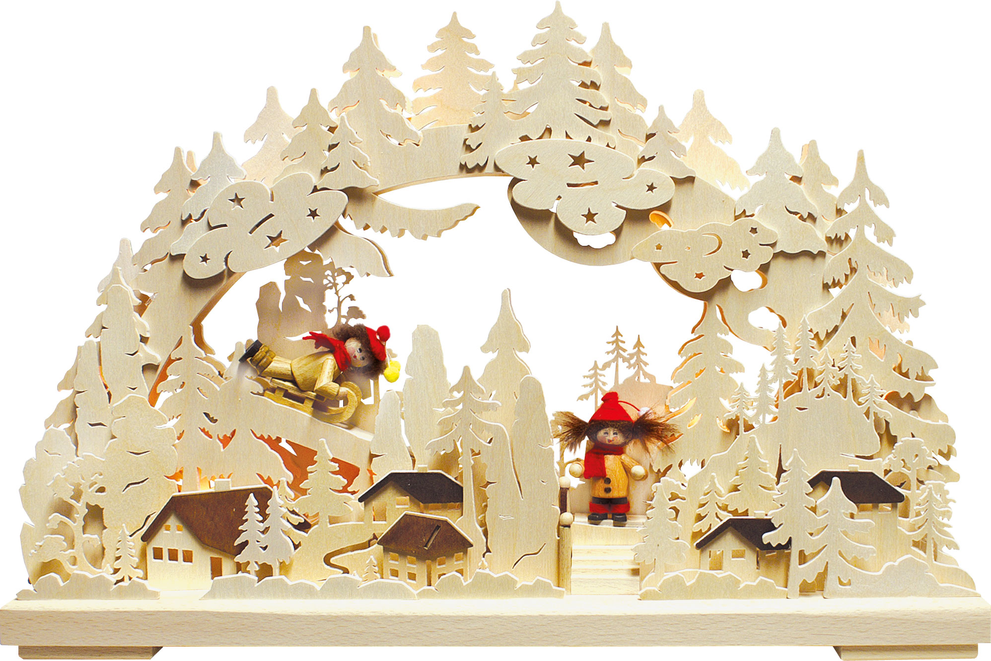 3D-Schwibbogen kl., Winter in den Bergen