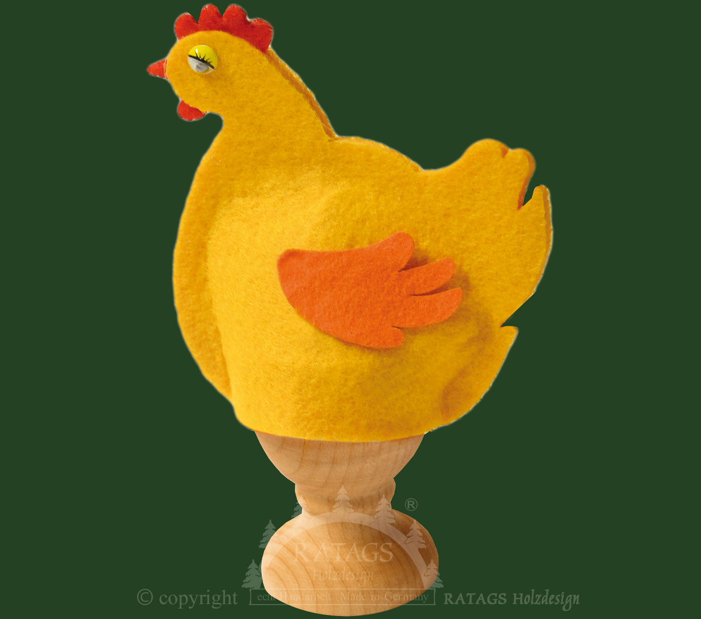 Eierwärmer Henne zum Basteln, Material F mit Wackelaugen