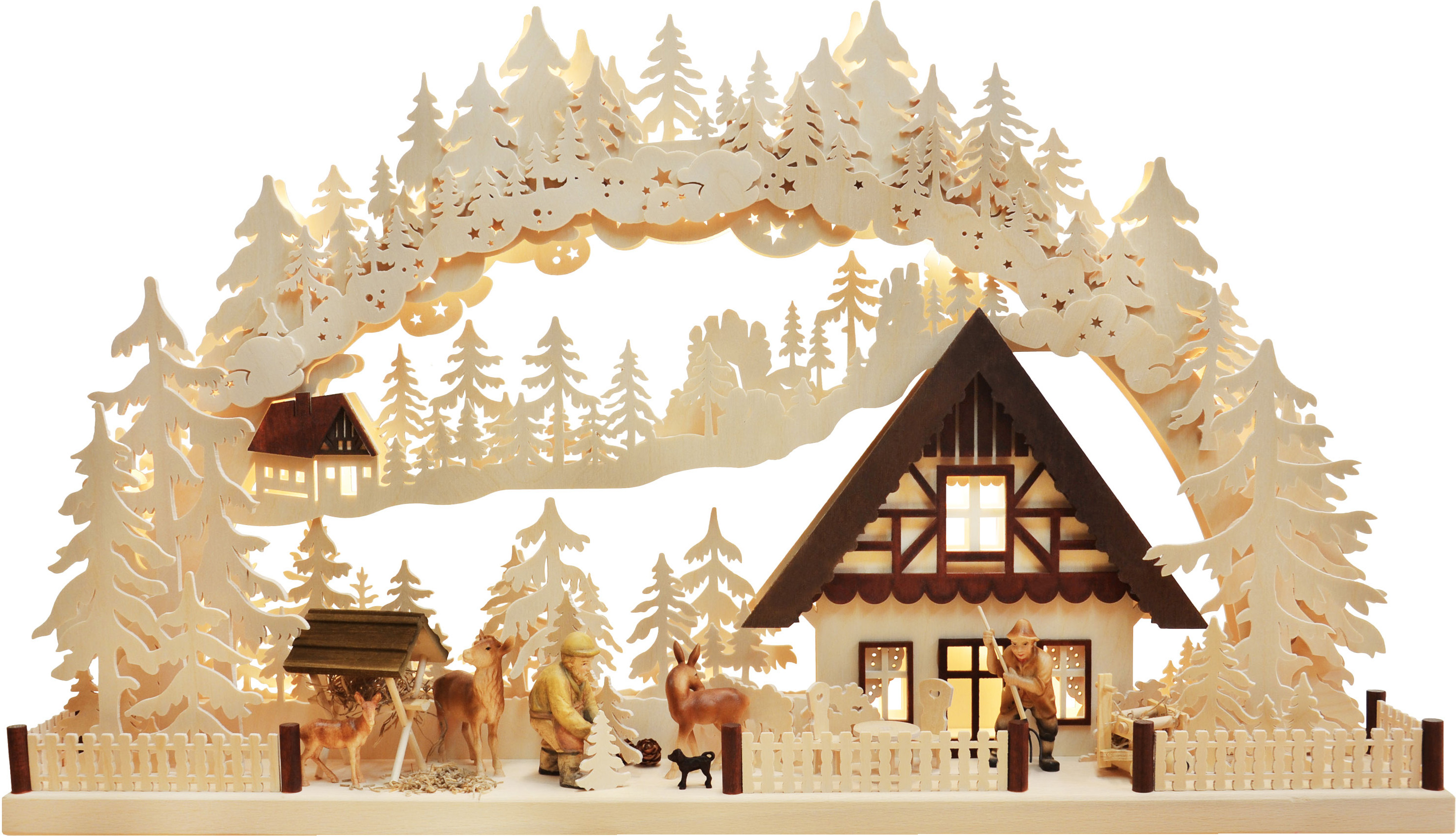 3D-Schwibbogen groß, Wintereinbruch Größe 72 x 43 cm (BxH) 3D-Schwibbogen groß, Wintereinbruch Größe 72 x 43 cm (BxH)